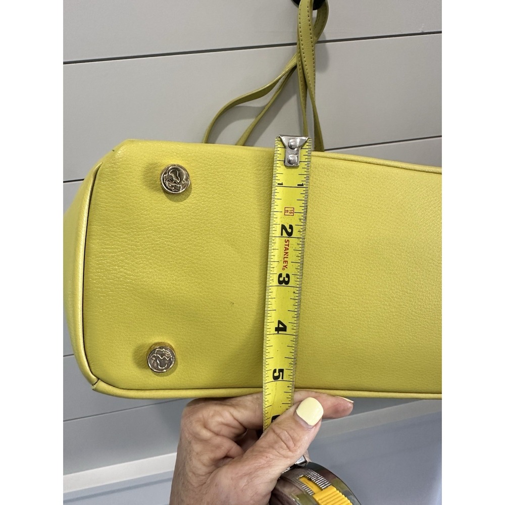 Spartina 449 Daufuskie Island Tote Handbag Linen/Leather Lime Green & Orange - Picture 14 of 15